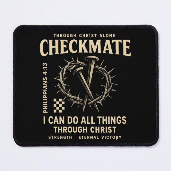 Item preview, Through Christ Alone — Checkmate | Philippians 4:13 Christian Design designed and sold by TheSilmarillion.
