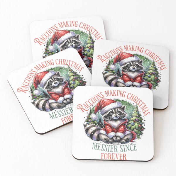 Item preview, Raccoon Christmas Making the Holidays Messier Funny Design designed and sold by FuzionRaptor.