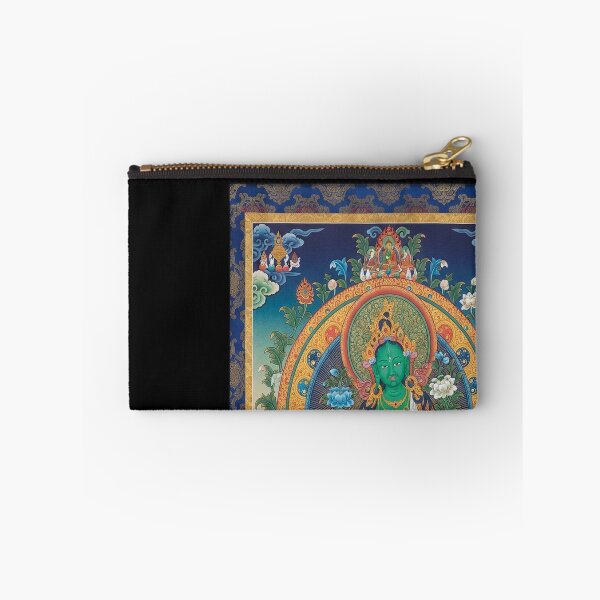 Item preview, Green Tara On Lotus Throne - Buddhist Thangka designed and sold by karybaquetu10.