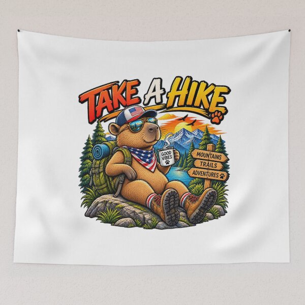 Item preview, Take a Hike Capybara – Funny Hiking & Outdoor Adventure Design designed and sold by HubCreates.