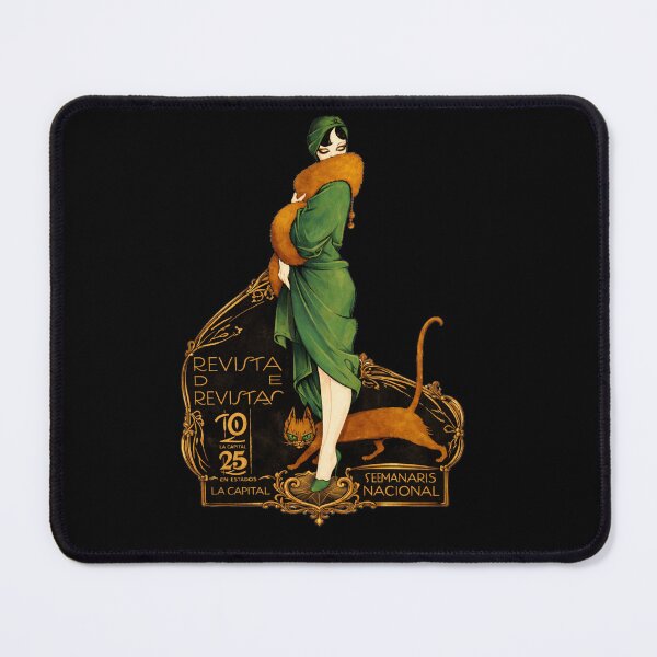Item preview, Art Deco Wall Art, Vintage Woman and Cat Illustration, Ernesto García Cabral Poster, Fashion Lover Decor designed and sold by RickE.