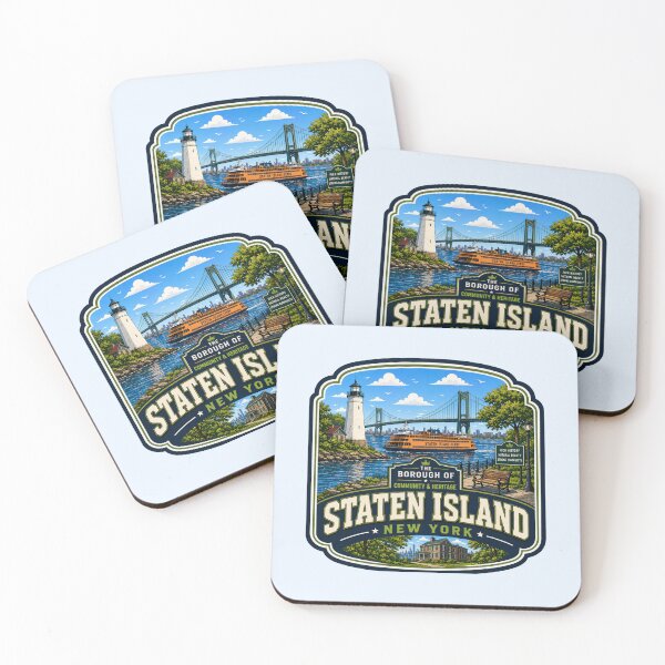 Item preview, Staten Island, New York - Ferry, Bridge & Lighthouse designed and sold by Myra365Art.