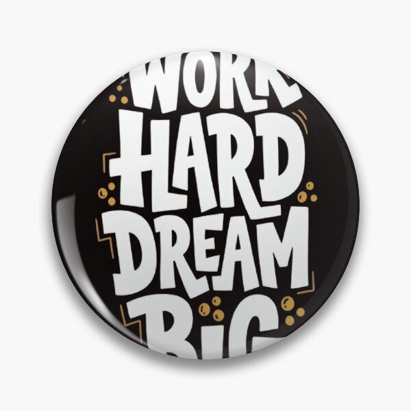 Item preview, Work Hard Dream Big - Vintage Retro Typography Quote designed and sold by UniqYou.