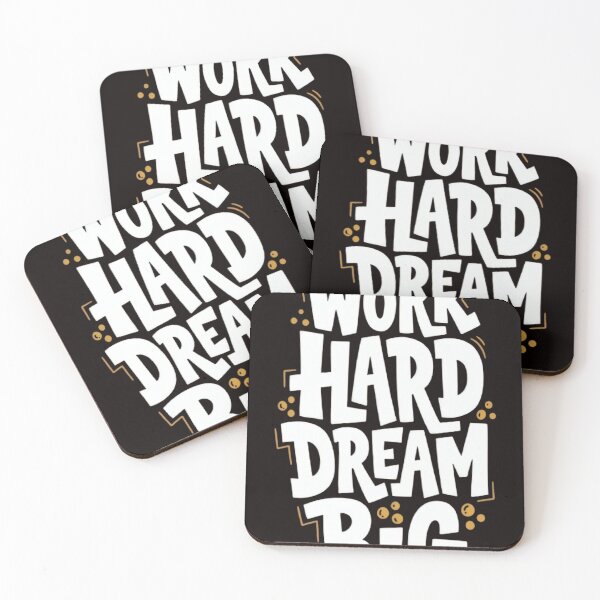 Item preview, Work Hard Dream Big - Vintage Retro Typography Quote designed and sold by UniqYou.