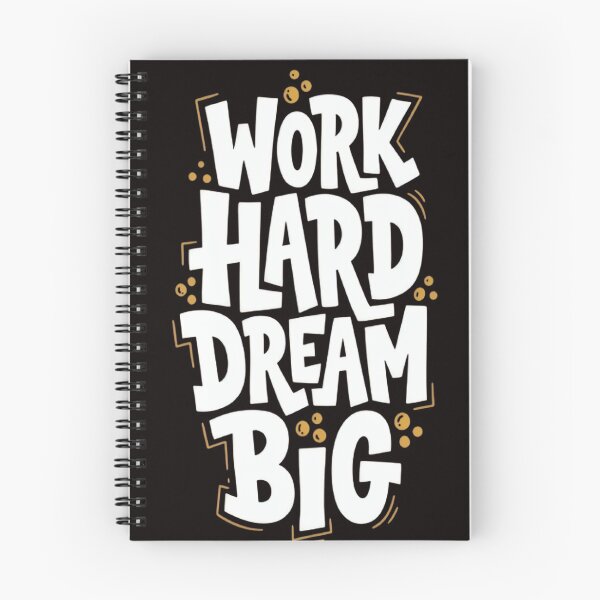 Item preview, Work Hard Dream Big - Vintage Retro Typography Quote designed and sold by UniqYou.