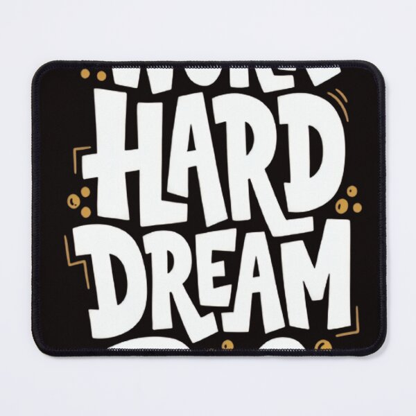 Item preview, Work Hard Dream Big - Vintage Retro Typography Quote designed and sold by UniqYou.