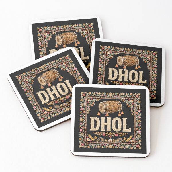 Item preview, Dhol Punjabi Bhangra Phulkari Embroidery Tshirt designed and sold by Softlife by Harvir.