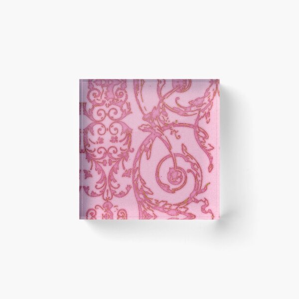 Item preview, Hot pink floral vines toile designed and sold by We Are Stardust.