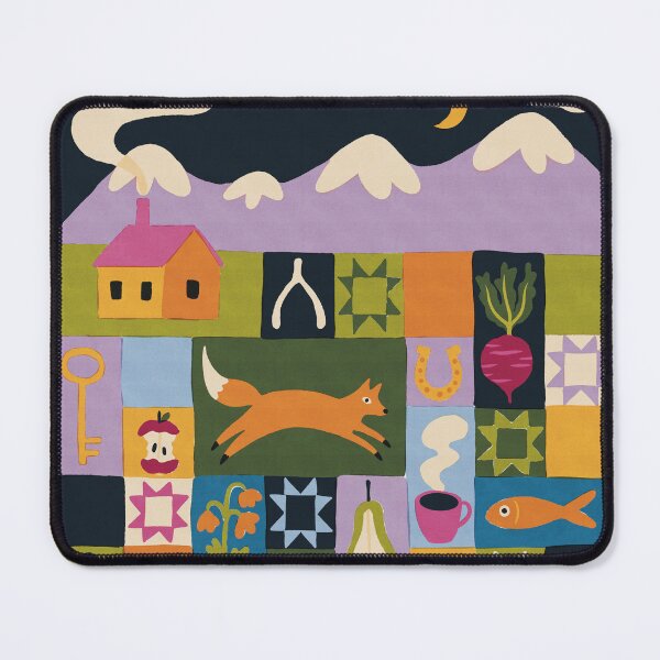 Item preview, Folk Art Landscape designed and sold by KitschByKate.