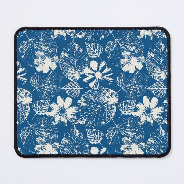 Item preview, Vintage Prussian Blue Botanical Cyanotype Floral Pattern designed and sold by paldronma.