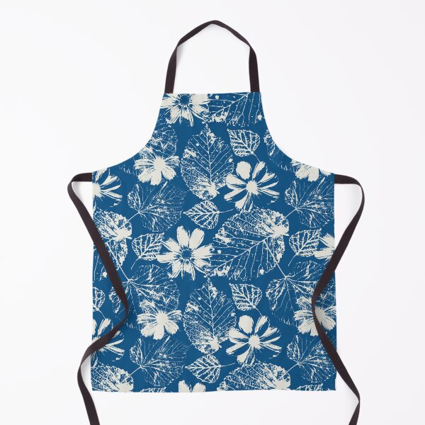 Item preview, Vintage Prussian Blue Botanical Cyanotype Floral Pattern designed and sold by paldronma.