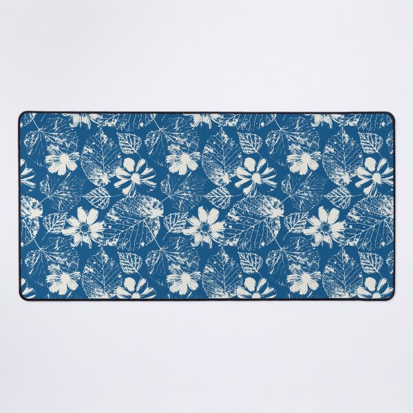 Item preview, Vintage Prussian Blue Botanical Cyanotype Floral Pattern designed and sold by paldronma.