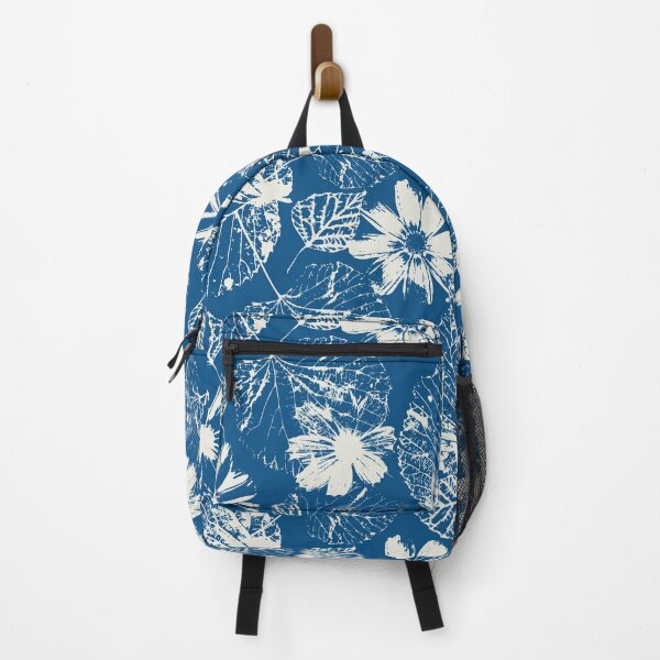 Item preview, Vintage Prussian Blue Botanical Cyanotype Floral Pattern designed and sold by paldronma.