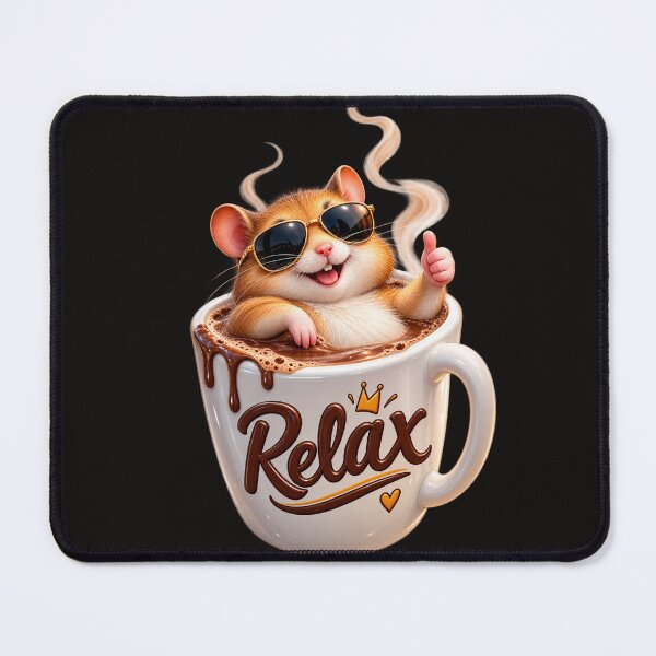 Item preview, Relaxing Hamster in Hot Chocolate – Cute Coffee Lover Design designed and sold by BoB-66.