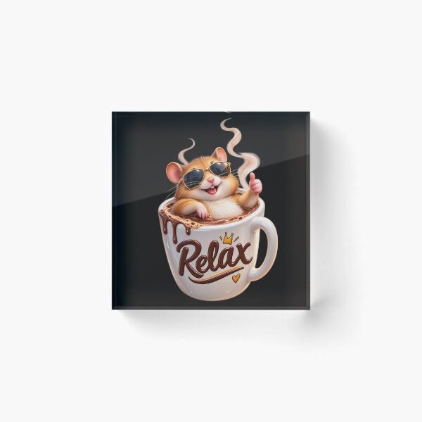 Item preview, Relaxing Hamster in Hot Chocolate – Cute Coffee Lover Design designed and sold by BoB-66.