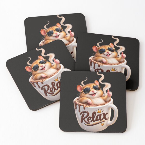 Item preview, Relaxing Hamster in Hot Chocolate – Cute Coffee Lover Design designed and sold by BoB-66.