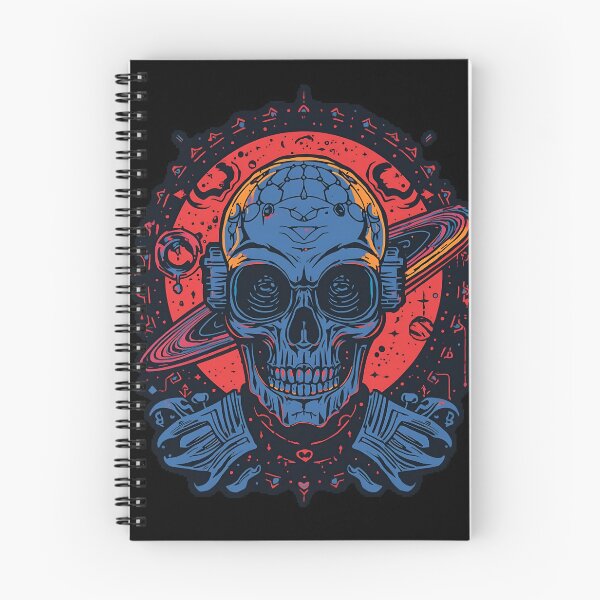Item preview, Alien Skull with Retro Saturn Rings designed and sold by alekachi.