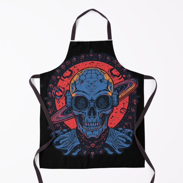 Item preview, Alien Skull with Retro Saturn Rings designed and sold by alekachi.