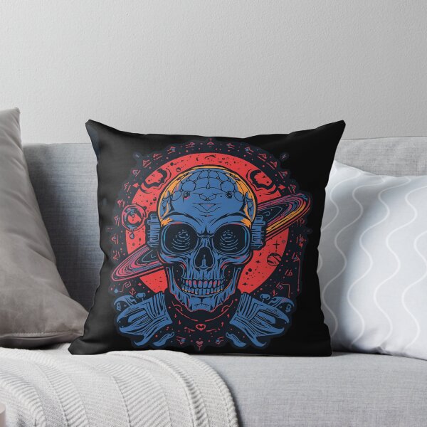 Item preview, Alien Skull with Retro Saturn Rings designed and sold by alekachi.