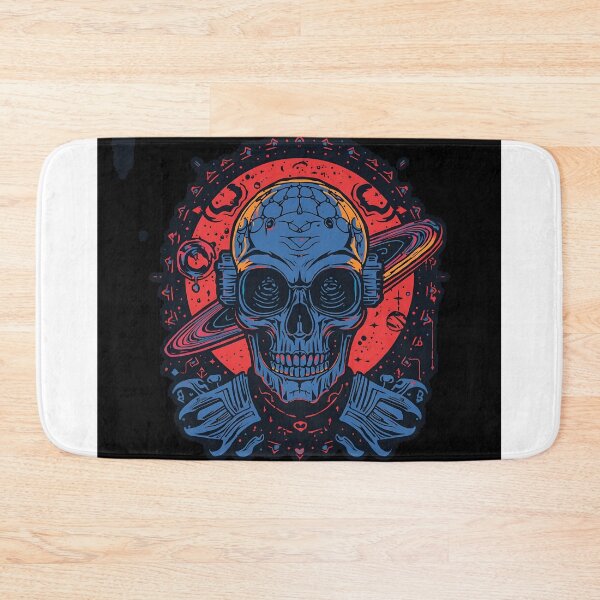 Item preview, Alien Skull with Retro Saturn Rings designed and sold by alekachi.