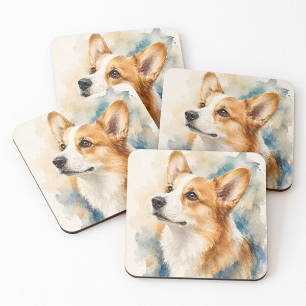 Item preview, Cute Corgi Watercolor Portrait – Dog designed and sold by Petsthetic.