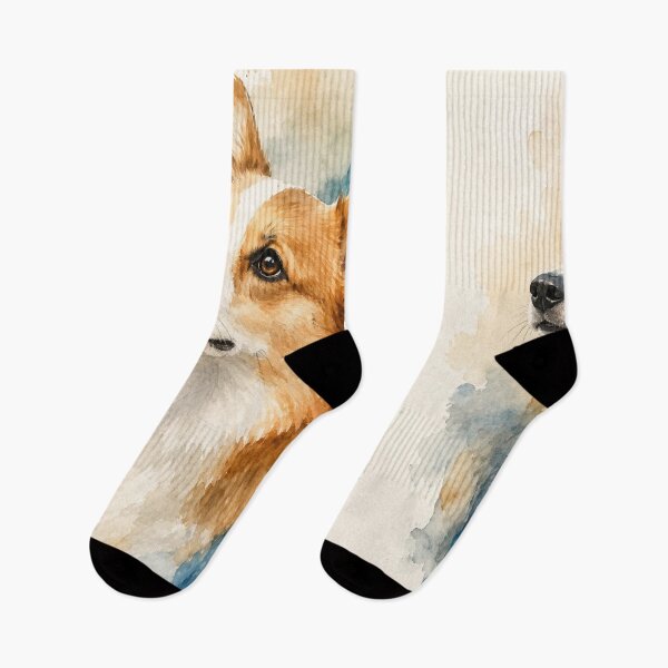 Item preview, Cute Corgi Watercolor Portrait – Dog designed and sold by Petsthetic.