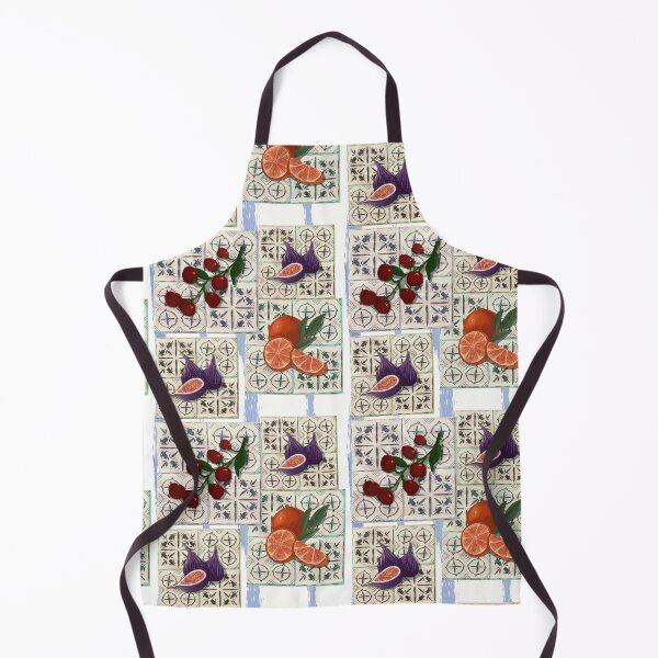 Item preview, Bright colors and fruits on decorative tiles in a kitchen setting during daylight designed and sold by SpaceartLilu.