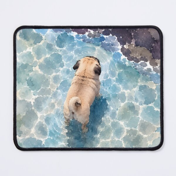 Item preview, Cute Pug Watercolor Portrait – Dog designed and sold by Petsthetic.
