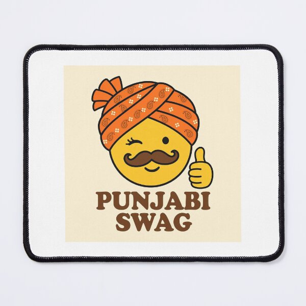 Item preview, Punjabi Swag Emoji Turban Mustache Cartoon Sticker designed and sold by Softlife by Harvir.