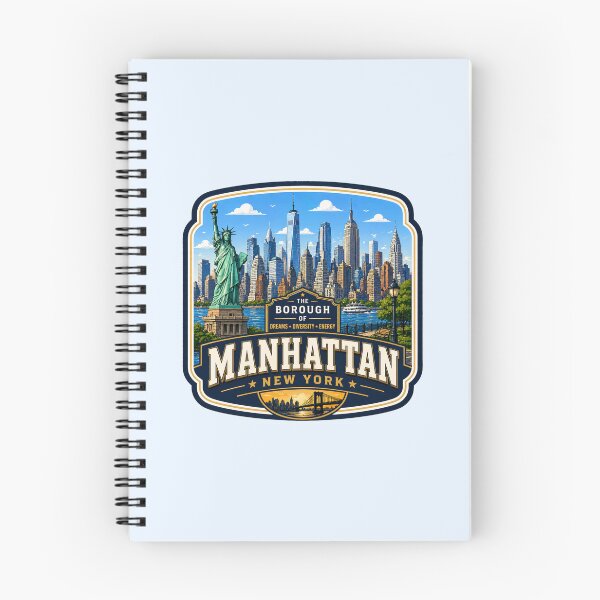Item preview, Manhattan, New York - Skyline, Statue & Bridge designed and sold by Myra365Art.