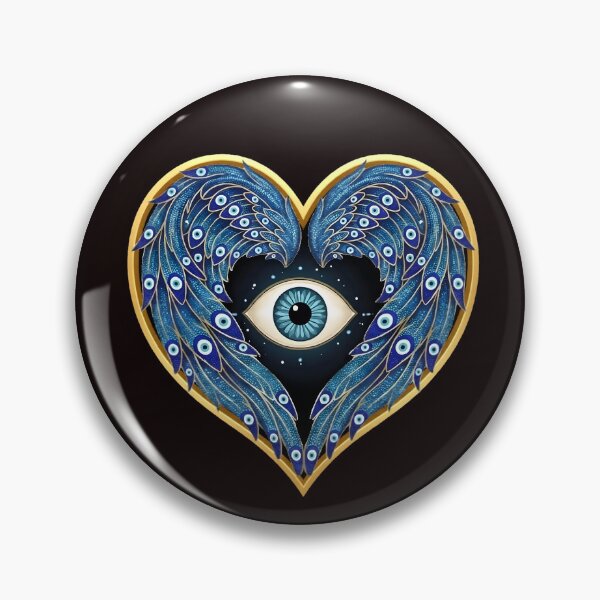 Item preview, Guardian Angel Evil Eye Sacred Heart Art designed and sold by WhiteLightPrint.