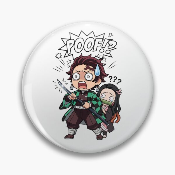 Item preview, Scared Tanjiro and Nezuko T-shirt - Kimetsu no Yaiba Chibi designed and sold by FreakToons.