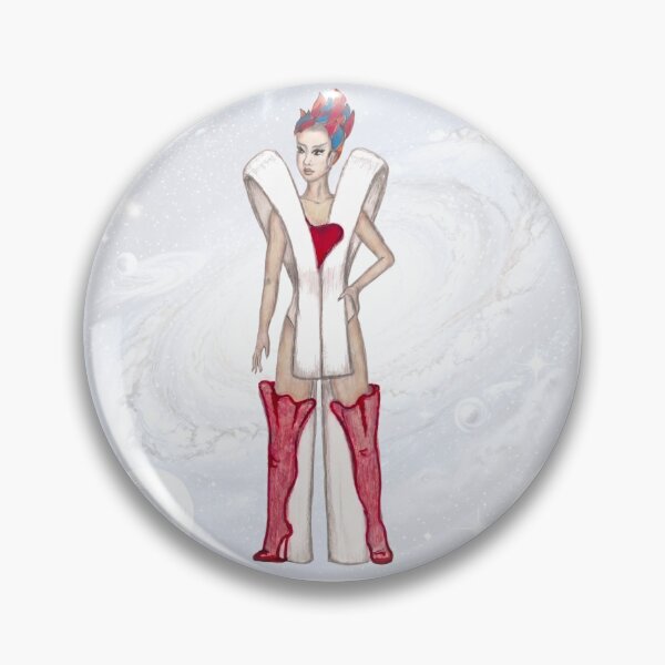 Item preview, Gia Avant Garde Fire Superhero Character Sketch  designed and sold by BloomingPiscesArt.
