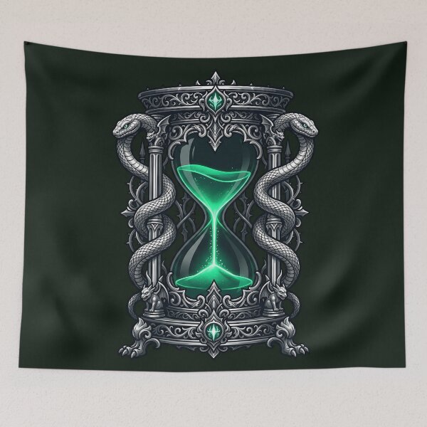 Item preview, Gothic Serpent Hourglass of Forbidden Time - Dark Magic Alchemist Tool designed and sold by KreonaTime.