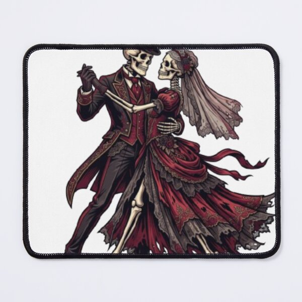 Item preview, Dancing Skeleton Lovers Victorian Gothic Art designed and sold by BlackLoverArt.
