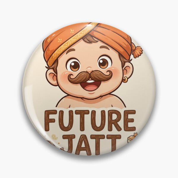 Item preview, Future Jatt Cute Baby Punjabi Onesie Turban Cartoon designed and sold by Softlife by Harvir.