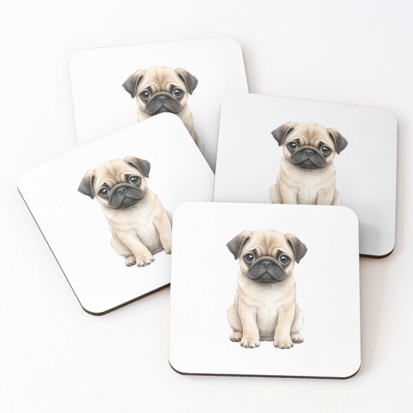Item preview, Cute Pug Watercolor Portrait – Dog designed and sold by Petsthetic.