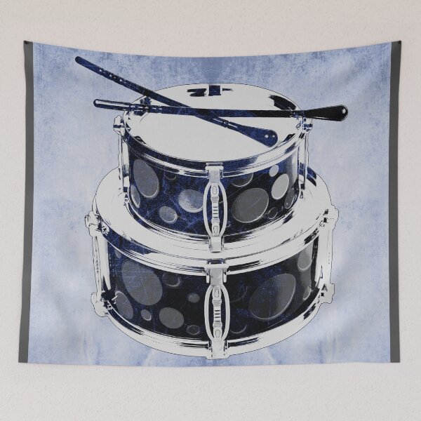 Item preview, Blue Retro Polka Dot Toy Drum Set Drumsticks designed and sold by Ghoul Enterprises.