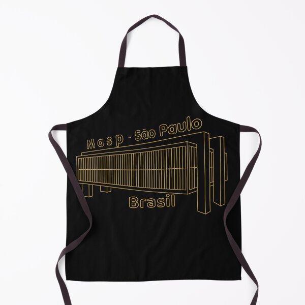 Item preview, Masp Sao Paulo Brasil - Golden Line Art Modern Museum Landmark designed and sold by City Tour Collection.