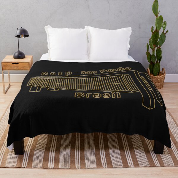 Item preview, Masp Sao Paulo Brasil - Golden Line Art Modern Museum Landmark designed and sold by City Tour Collection.