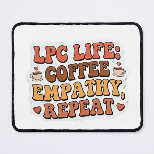 Item preview, Retro LPC Life Coffee Empathy Repeat Sticker designed and sold by abdesigns4u.
