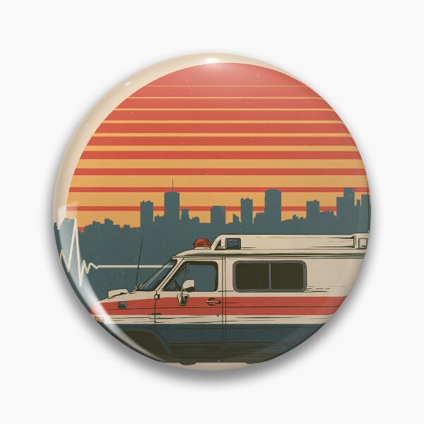 Item preview, Paramedic Retro Ambulance EMT Sunrise Art designed and sold by FrostyFrisby.