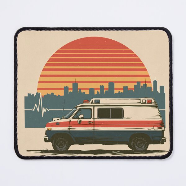 Item preview, Paramedic Retro Ambulance EMT Sunrise Art designed and sold by FrostyFrisby.