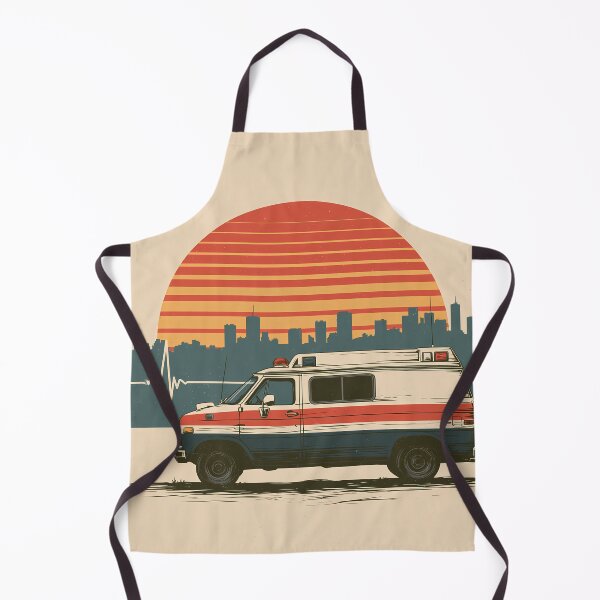 Item preview, Paramedic Retro Ambulance EMT Sunrise Art designed and sold by FrostyFrisby.