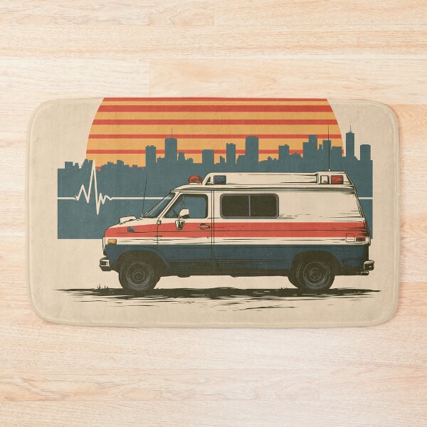 Item preview, Paramedic Retro Ambulance EMT Sunrise Art designed and sold by FrostyFrisby.