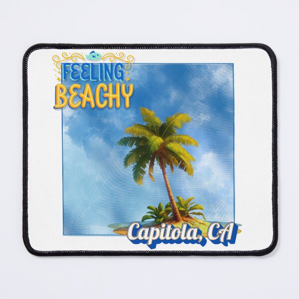 Item preview, Feeling Beachy Capitola CA Retro Palm Tree Sky Design designed and sold by DonnaRaine.