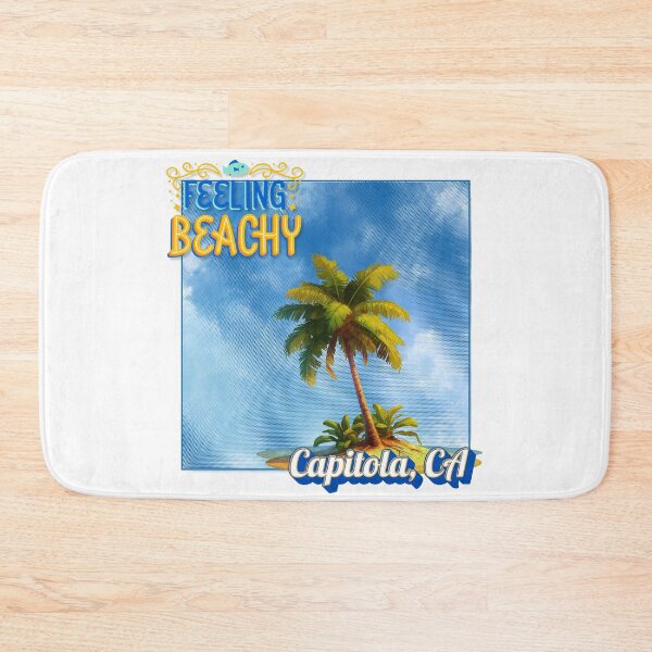 Item preview, Feeling Beachy Capitola CA Retro Palm Tree Sky Design designed and sold by DonnaRaine.