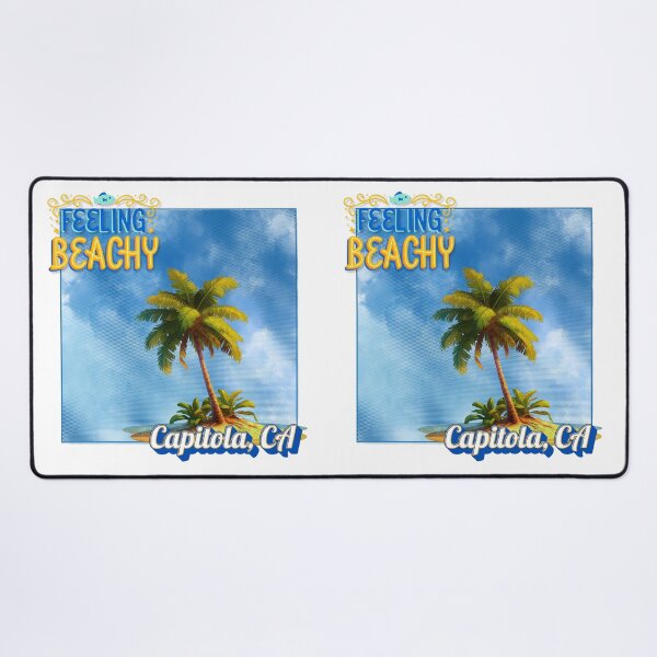 Item preview, Feeling Beachy Capitola CA Retro Palm Tree Sky Design designed and sold by DonnaRaine.