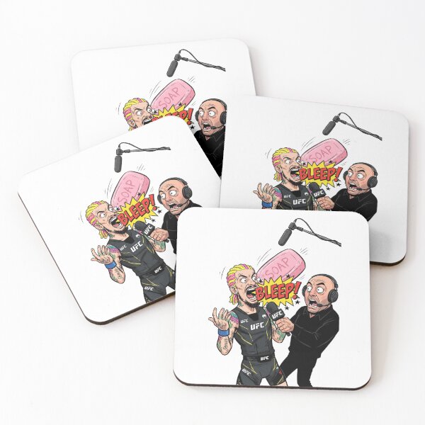 Item preview, Funny Sean O'Malley and Joe Rogan UFC Soap Interview Cartoon Design designed and sold by annaarthk.