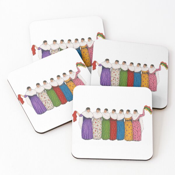 Item preview, Kurdish Women Traditional Dance Folk Art designed and sold by DailyDoodlesBySumbul.